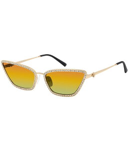 yz J[gWFCK[h fB[X TOXEACEFA ANZT[ Women's KGL1022 58mm Cat Eye Sunglasses Gold