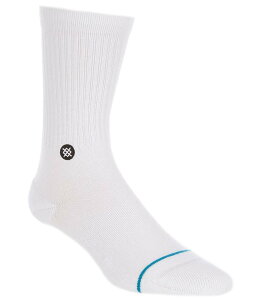 �X�^���X �����Y �A���_�[�E�F�A �C�� �g�[�� Stance Big & Tall Icon Crew Socks White/Black �z���C�g