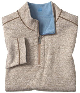 �W�����X�g���A���h�}�[�t�B�[ �����Y �A�E�^�[ �j�b�g�E�Z�[�^�[ Johnston & Murphy XC4 Performance Stretch Reversible Quarter-Zip Pullover Light Blue/Tan �u���[