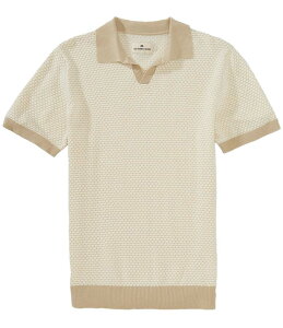 �m�[�}���u�����h �����Y �g�b�v�X �V���c �|���V���c �j�b�g The Normal Brand Robles Knit Jacquard Short Sleeve Polo Shirt Ivory/Khaki �A�C�{���[