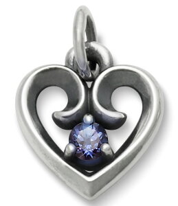 yz WF[Y GC[ fB[X lbNXE`[J[ ANZT[ Avery Remembrance Heart June Birthstone with Lab-Created Alexandrite Charm Silver/Alexandrite