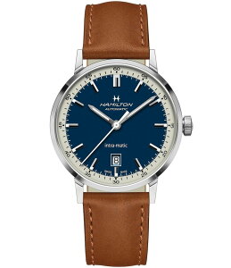 �n�~���g�� ���f�B�[�X �A�N�Z�T���[ �r���v ���U�[ Hamilton American Classic Intra-Matic Brown Leather Automatic Watch Brown �u���E��