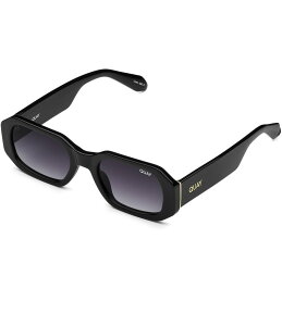 NGC fB[X ANZT[ TOXEACEFA QUAY Women's Hyped Up 44mm Geometric Sunglasses Black/Smoke ubN