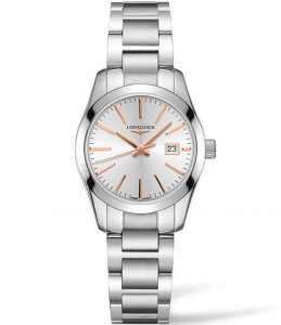 �����W�� ���f�B�[�X �A�N�Z�T���[ �r���v T�V���c Longines Women's Conquest Classic Quartz Analog Stainless Steel Bracelet Watch Silver �V���o�[