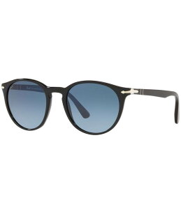 �y���\�� ���f�B�[�X �A�N�Z�T���[ �T���O���X�E�A�C�E�F�A Persol Unisex PO3152S 52mm Round Sunglasses Black �u���b�N