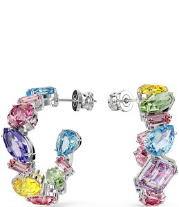 XtXL[ fB[X ANZT[ sAXECO Swarovski Gema Multicolor Mixed Cut Hoop Earrings Multi }`J[