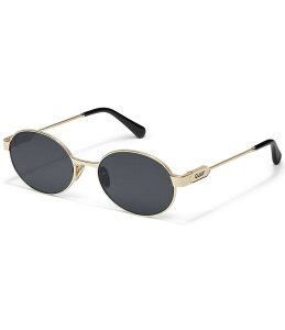 NGC fB[X ANZT[ TOXEACEFA QUAY Unisex Anyways 56mm Oval Sunglasses Gold/Smoke X[N