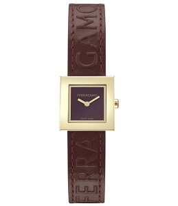 T@g[ tFK fB[X ANZT[ rv U[ Salvatore Ferragamo Women's Ferragamo Portrait Analog Burgundy Leather Strap Watch Burgundy o[KfB