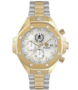 tBbvvC fB[X ANZT[ rv TVc Philipp Plein Men's Plein Royal Chronograph Two Tone Stainless Steel Bracelet Watch Two Tone