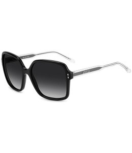 yz CUx } fB[X TOXEACEFA ANZT[ Women's IM0215/S 58mm Square Sunglasses Black