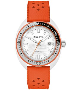 uo fB[X ANZT[ rv Bulova Men's Snorkel Quartz Mechanical Automatic Strap Watch Orange IW
