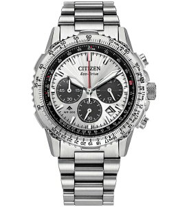 �V�`�Y�� ���f�B�[�X �A�N�Z�T���[ �r���v T�V���c Citizen Men's Navihawk Chronograph Stainless Steel Bracelet Watch Silver �V���o�[