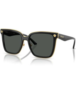 yz FT[` fB[X TOXEACEFA ANZT[ Women's VE2278D 58mm Square Sunglasses Black