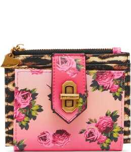 �x�b�c�B�W�����\�� ���f�B�[�X �A�N�Z�T���[ ���z �t�����[�� �t�����[ Betsey Johnson Leopard Floral Bifold Wallet Pink Multi �s���N