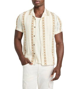 yz QX Y Vc gbvX Sandoval Short Sleeve Dobby Shirt Salt White/Multi
