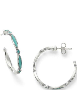 �W�F�[���Y �G�C�����[ ���f�B�[�X �A�N�Z�T���[ �s�A�X�E�C�������O James Avery Teal Enamel Cordoba Hoop Ear Posts Sterling Teal �e�B�[��