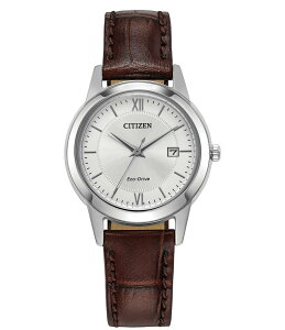 V`Y fB[X ANZT[ rv U[ Citizen Women's Classic Three Hand Brown Leather Strap Watch