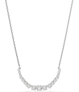 XtXL[ fB[X ANZT[ lbNXE`[J[ [X Swarovski Matrix Gradient Round Cut Frontal Collar Necklace Silver Vo[