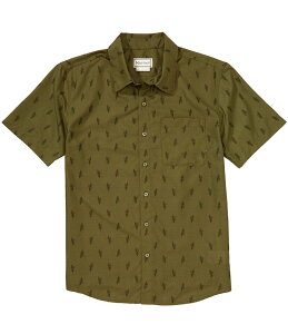 �}�[���b�g �����Y �g�b�v�X �V���c �v�����g Marmot AirExchange Novelty Printed Short Sleeve Woven Shirt Olive Grove Leaf �I���[�u