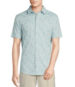 �_�j�G�� �N���~�� �����Y �g�b�v�X �V���c �v�����g Daniel Cremieux Signature Label Paisley Print Short Sleeve Shirt Lucent White �z���C�g