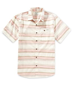 �n�[���[ �����Y �g�b�v�X �V���c Hurley Lido Horizontal Stripe Short Sleeve Woven Shirt Bone �X�g���C�v