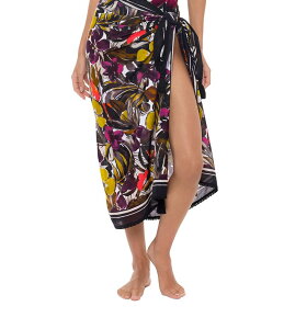 �}�W�b�N�X�[�c ���f�B�[�X �g�b�v�X �����s�[�X �v�����g �h�J Magicsuit Hot House Printed Embroidered Hem Pareo Swim Cover-Up Multi �}���`�J���[