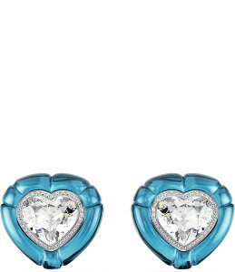 XtXL[ fB[X ANZT[ sAXECO Swarovski Dulcis Heart Cut Pav Blue Heart Clip Stud Earrings Blue u[
