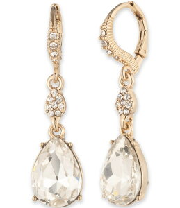 WoV[ fB[X ANZT[ sAXECO Givenchy Gold Tone Crystal Pave Pear Double Drop Earrings Gold/Crystal S[h