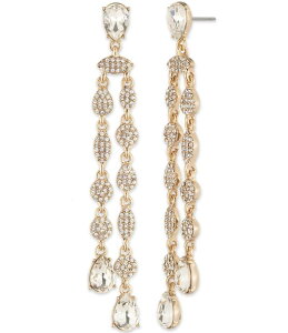 yz WoV[ fB[X sAXECO ANZT[ Gold Tone Crystal Pave Pear Linear Earrings Gold/Crystal
