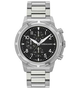 T@g[ tFK fB[X ANZT[ rv TVc Salvatore Ferragamo Men's Ferragamo Sport Chronograph Stainless Steel Bracelet Watch Silver Vo[