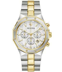 uo fB[X ANZT[ rv TVc Bulova Men's Prestige Chronograph Stainless Steel Bracelet Watch Two Tone