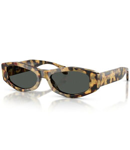 FT[` fB[X ANZT[ TOXEACEFA Versace Women's VE4487 54mm Oval Sunglasses Brown Yellow Havana CG[