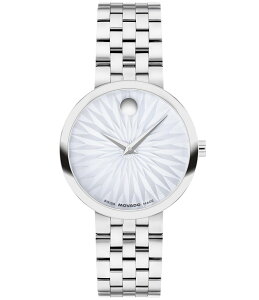 oh fB[X ANZT[ rv TVc Movado Women's Museum Classic Quartz Analog Stainless Steel Bracelet Watch Silver Vo[