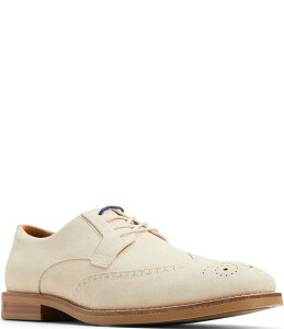 yz ebhx[J[ Y hXV[Y V[Y Men's Hackney Suede Wingtip Brogue Detail Derby Oxfords Natural