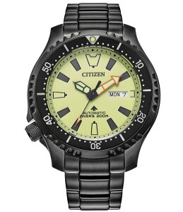 V`Y fB[X ANZT[ rv Black Citizen Men's Promaster Dive Three Hand Automatic Black Stainless Steel Bracelet Watch