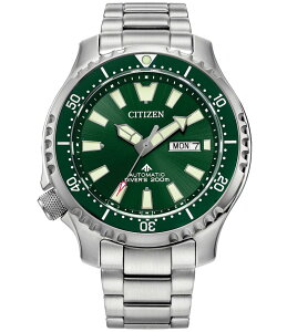 V`Y fB[X ANZT[ rv Silver Citizen Men's Promaster Dive Automatic Stainless Steel Green Bracelet Watch