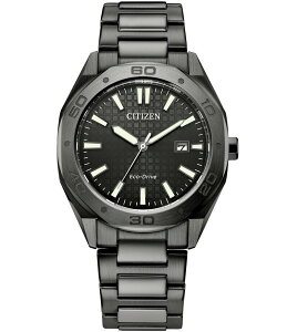 �V�`�Y�� ���f�B�[�X �A�N�Z�T���[ �r���v T�V���c Citizen Men's Eco Drive Weekender Three Hand Mineral Crystal Stainless Steel Watch Black �u���b�N