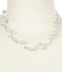 �Z�U���k ���f�B�[�X �A�N�Z�T���[ �l�b�N���X�E�`���[�J�[ ���[�X C by Cezanne CZ Vine Cherry Collar Necklace Silver/Crystal �V���o�[