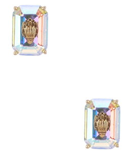 J[gWFCK[h fB[X ANZT[ sAXECO Kurt Geiger London Signature Eagle Oval Crystal Gem Stud Earrings Crystal Abalone