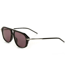 yz WoV[ fB[X TOXEACEFA ANZT[ Unisex GV One 55mm Aviator Sunglasses Shiny Black/Smoke