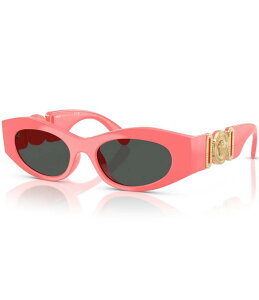 FT[` fB[X ANZT[ TOXEACEFA Versace Women's VE4480U 51mm Oval Sunglasses Guava/Dark Grey O[
