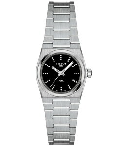 eB\bg fB[X ANZT[ rv TVc Tissot Women's PRX Quartz Analog Stainless Steel Bracelet Watch Silver/Black Dial ubN