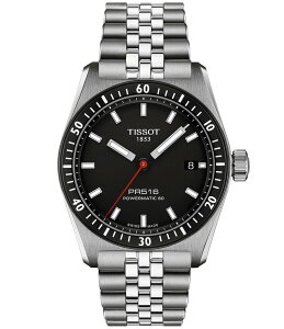 �e�B�\�b�g ���f�B�[�X �A�N�Z�T���[ �r���v T�V���c Tissot Unisex Pr516 Powermatic 80 Automatic Stainless Steel Bracelet Watch Silver/Black Dial �u���b�N