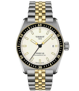 �e�B�\�b�g ���f�B�[�X �A�N�Z�T���[ �r���v T�V���c Tissot Unisex Pr516 Powermatic 80 Automatic Two Tone Stainless Steel Bracelet Watch Two/Tone/White Dial �z���C�g