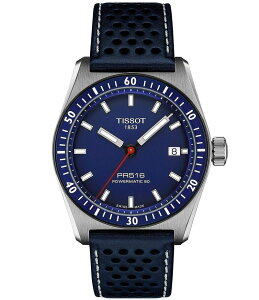 �e�B�\�b�g ���f�B�[�X �A�N�Z�T���[ �r���v ���U�[ Tissot Unisex Pr516 Powermatic 80 Automatic Leather Strap Watch Blue �u���[