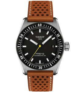 �e�B�\�b�g ���f�B�[�X �A�N�Z�T���[ �r���v ���U�[ Tissot Unisex Pr516 Powermatic 80 Automatic Leather Strap Watch Brown �u���E��