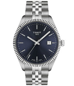 �e�B�\�b�g ���f�B�[�X �A�N�Z�T���[ �r���v T�V���c Tissot Men's Ballade Quartz Analog Stainless Steel Bracelet Watch Silver/Blue Dial �u���[