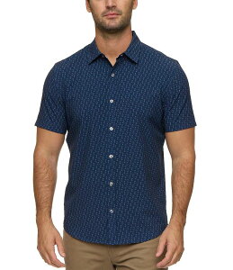 �t���b�O �A���h �A���Z�� �����Y �g�b�v�X �V���c �v�����g Flag and Anthem Howes MadeFlex UPF Performance Flag Print Short Sleeve Shirt Navy Combo �l�C�r�[