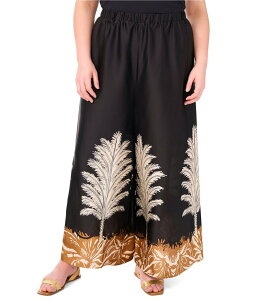 BXJ[g fB[X {gX JWApc ChbO vXTCY vg pc Vince Camuto Plus Size Leaf Printed Wide Leg Coordinating Pants Rich Black ubN