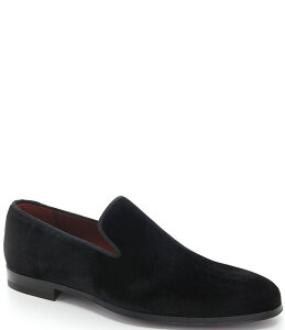 yz }Oi[j Y Xb|E[t@[ V[Y Men's Dorio Venetian Velvet Grosgrain Piping Slip-On Loafers Black